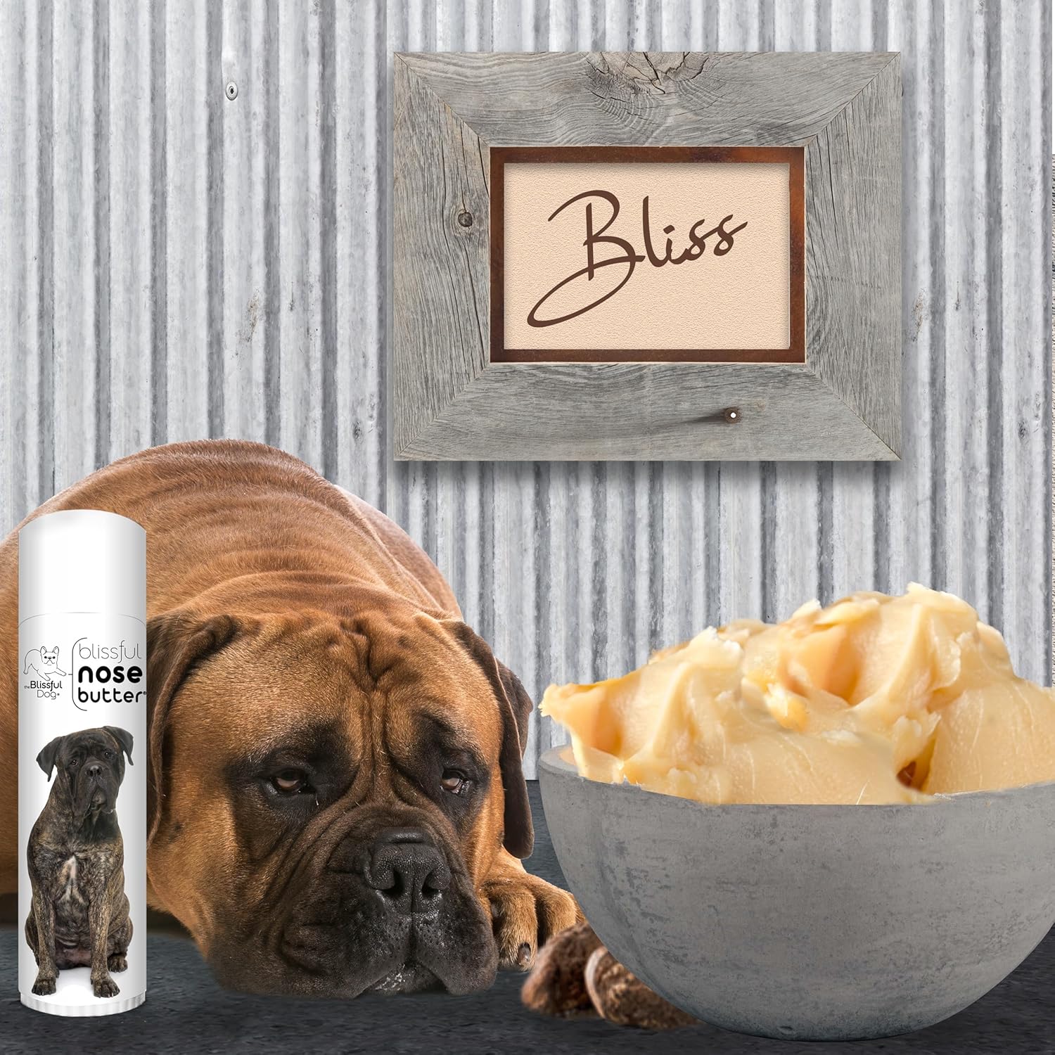 The Blissful Dog Bullmastiff Nose Butter for Dry, Cracked Skin, Lick-Safe Dog Nose Balm with Moisturizing Shea Butter, Almond, Olive, and Essential Oils, Pet Supplies, Uncented, 0.50 oz. - Pet Explorer