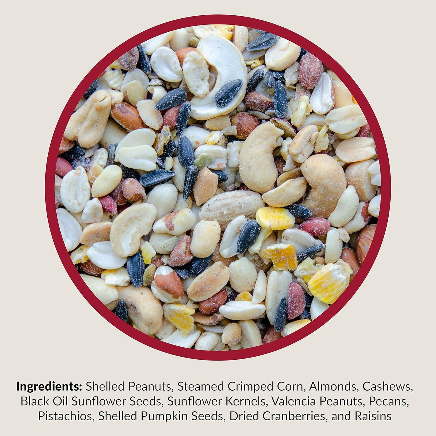 Lyric Fruit and Nut Wild Bird Seed - High Energy Wild Bird Food Mix - Attracts Woodpeckers, Chickadees & Other Songbirds - 20 lb bag