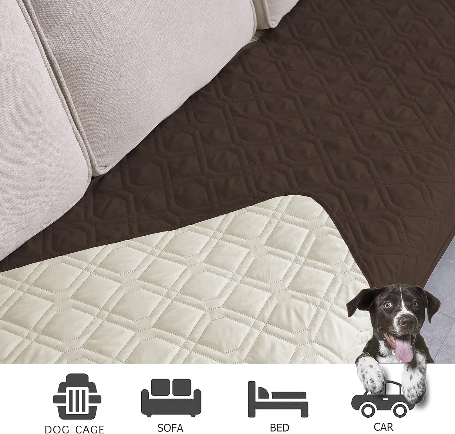 Ameritex Waterproof Dog Bed Cover Pet Blanket for Furniture Bed Couch Sofa Reversible - Pet Explorer