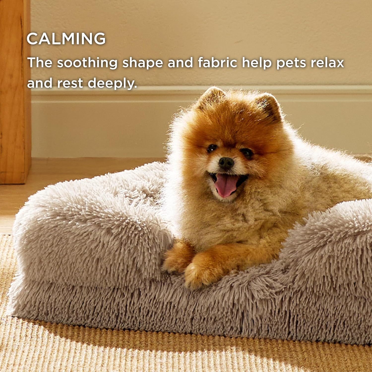 Bedsure Orthopedic Dog Beds for Small Dogs - Washable Small Dog Cat Bed Waterproof, Comfort Pet Couch Sofa with Washable Removable Cover, Pets Bed with Nonskid Bottom, Long Faux Fur-Taupe, 24" - Pet Explorer