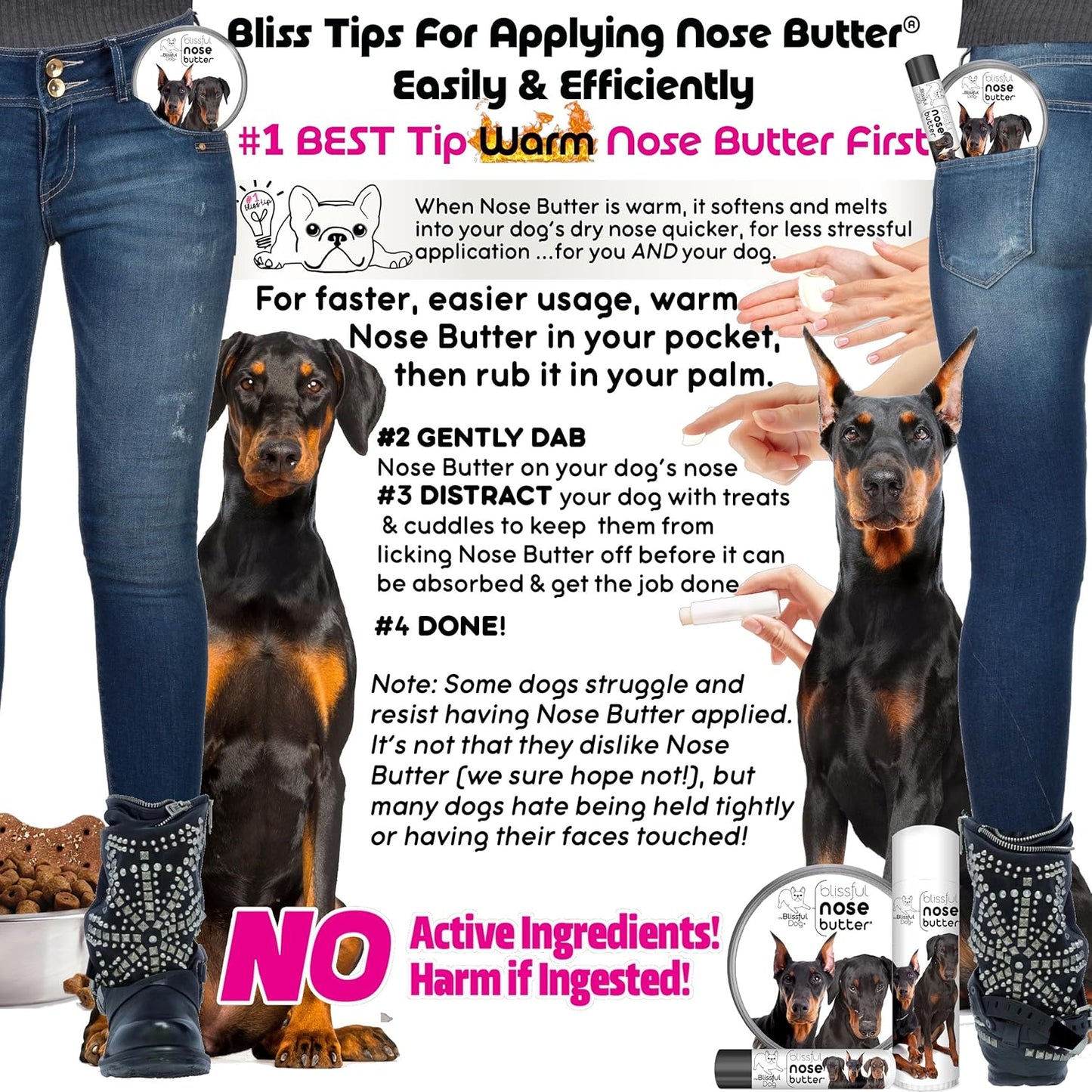 The Blissful Dog Doberman Pinscher Unscented Nose Butter, 16oz - Pet Explorer