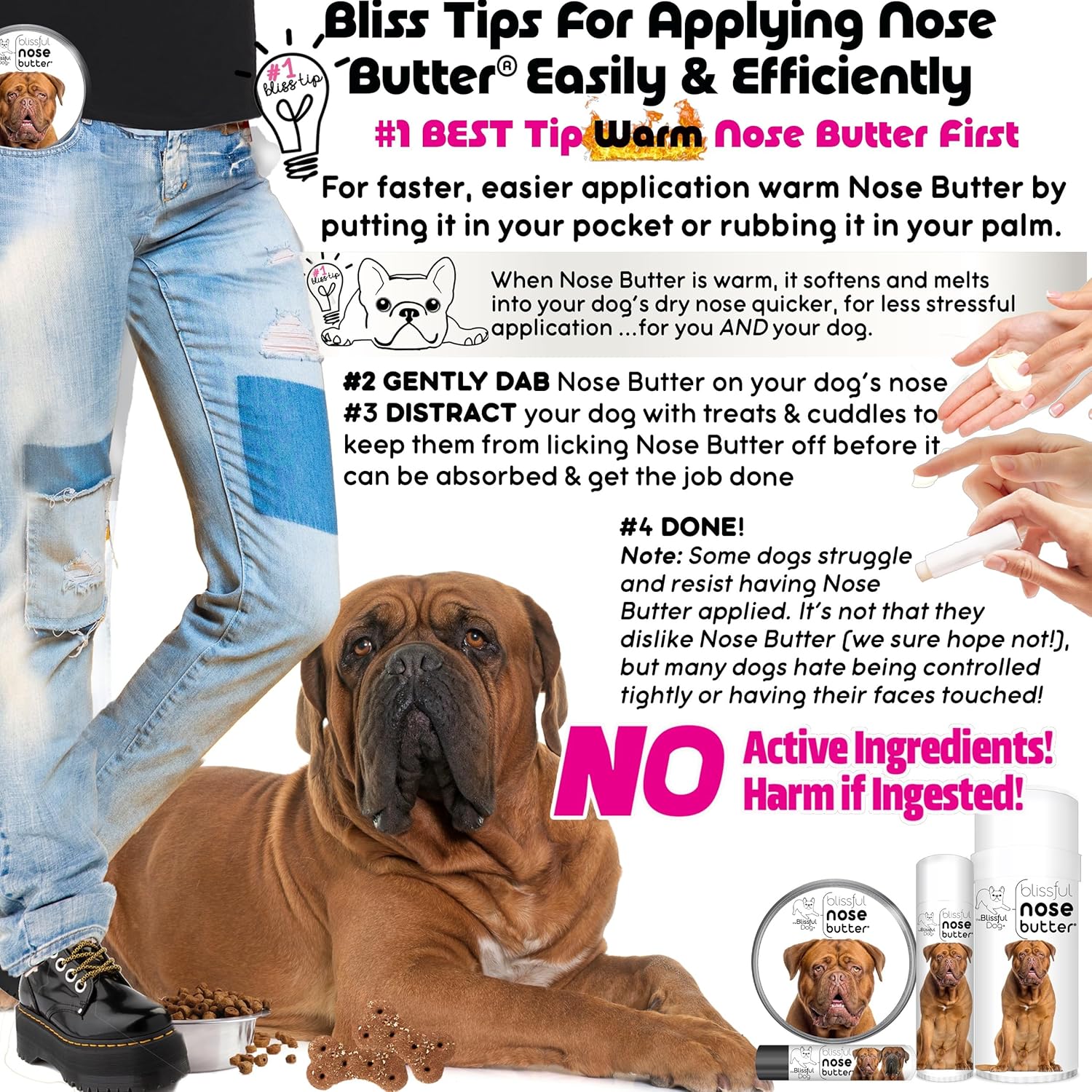 The Blissful Dog Douge de Bourdeaux Unscented Nose Butter, 16oz - Pet Explorer