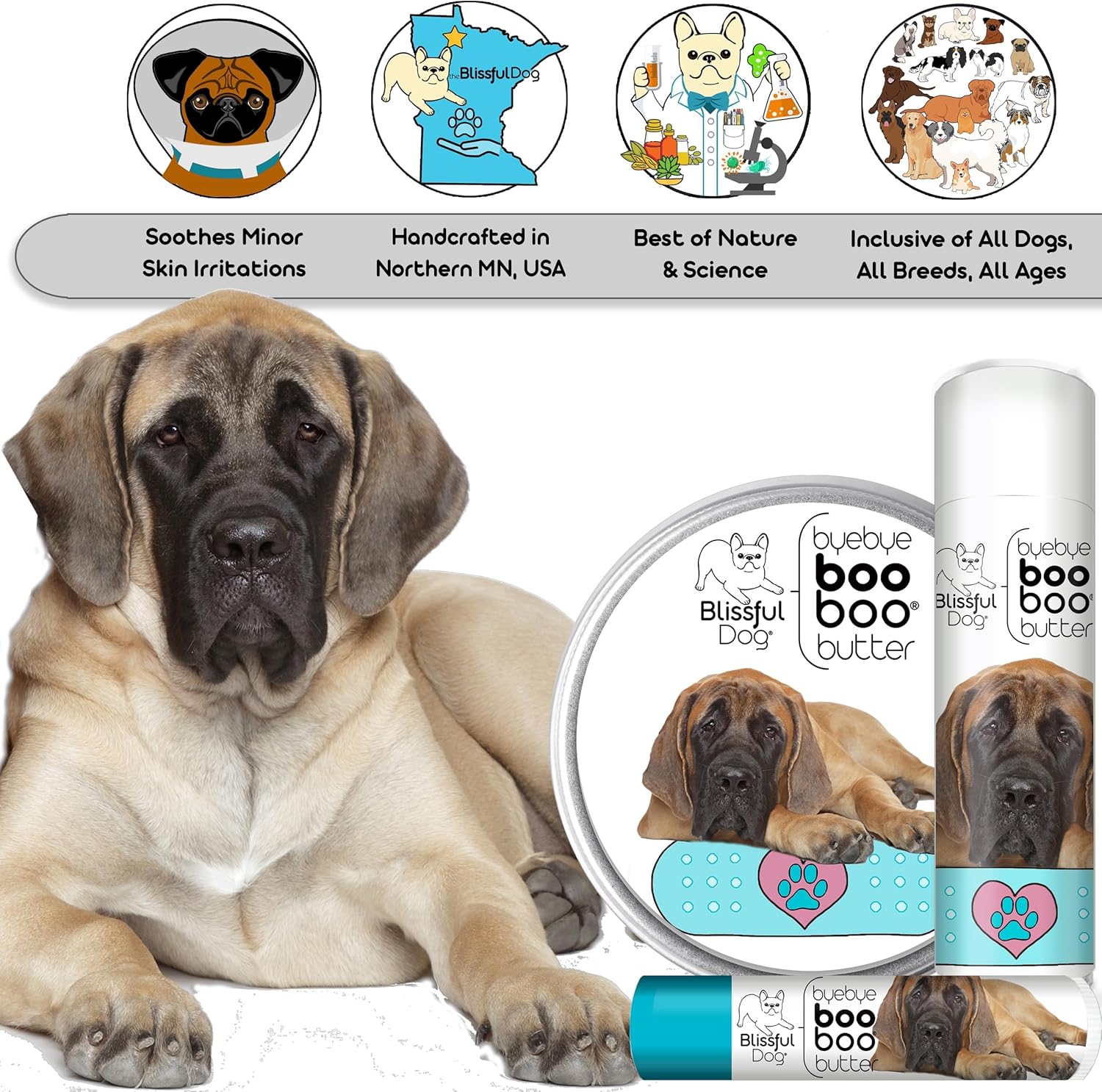 The Blissful Dog 1 oz TIN Mastiff Booboo Butter - Pet Explorer