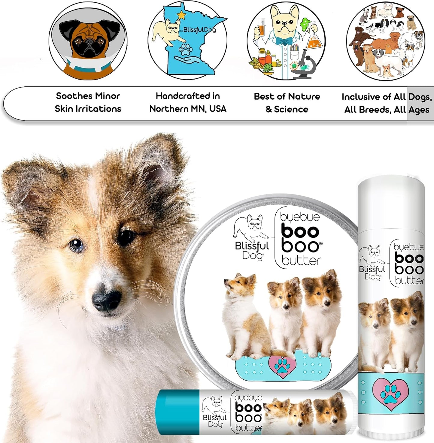 The Blissful Dog .50 oz Tube Shetland Sheepdog Booboo Butter - Pet Explorer