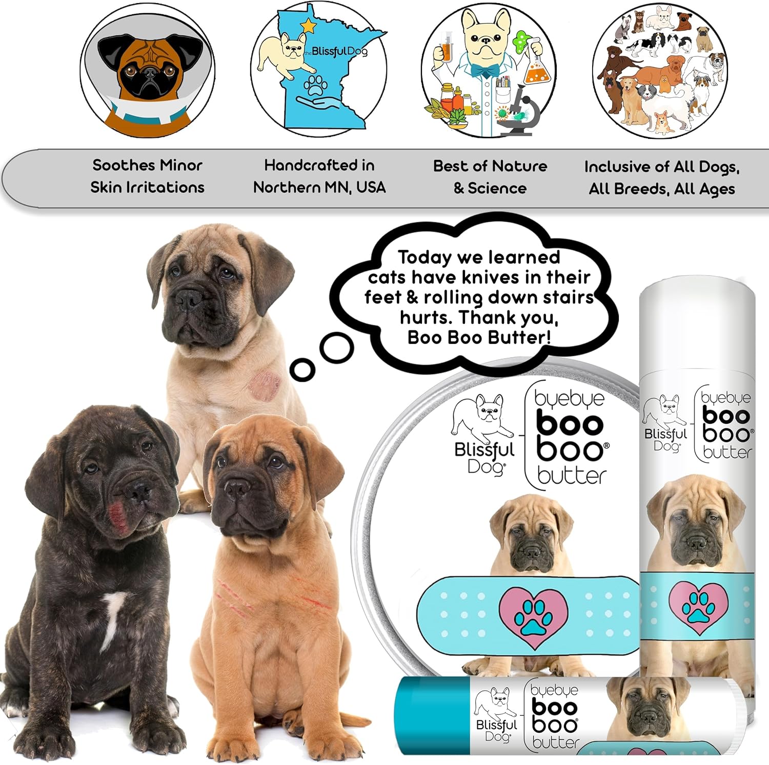 The Blissful Dog .15 oz Tube Bullmastiff Booboo Butter - Pet Explorer