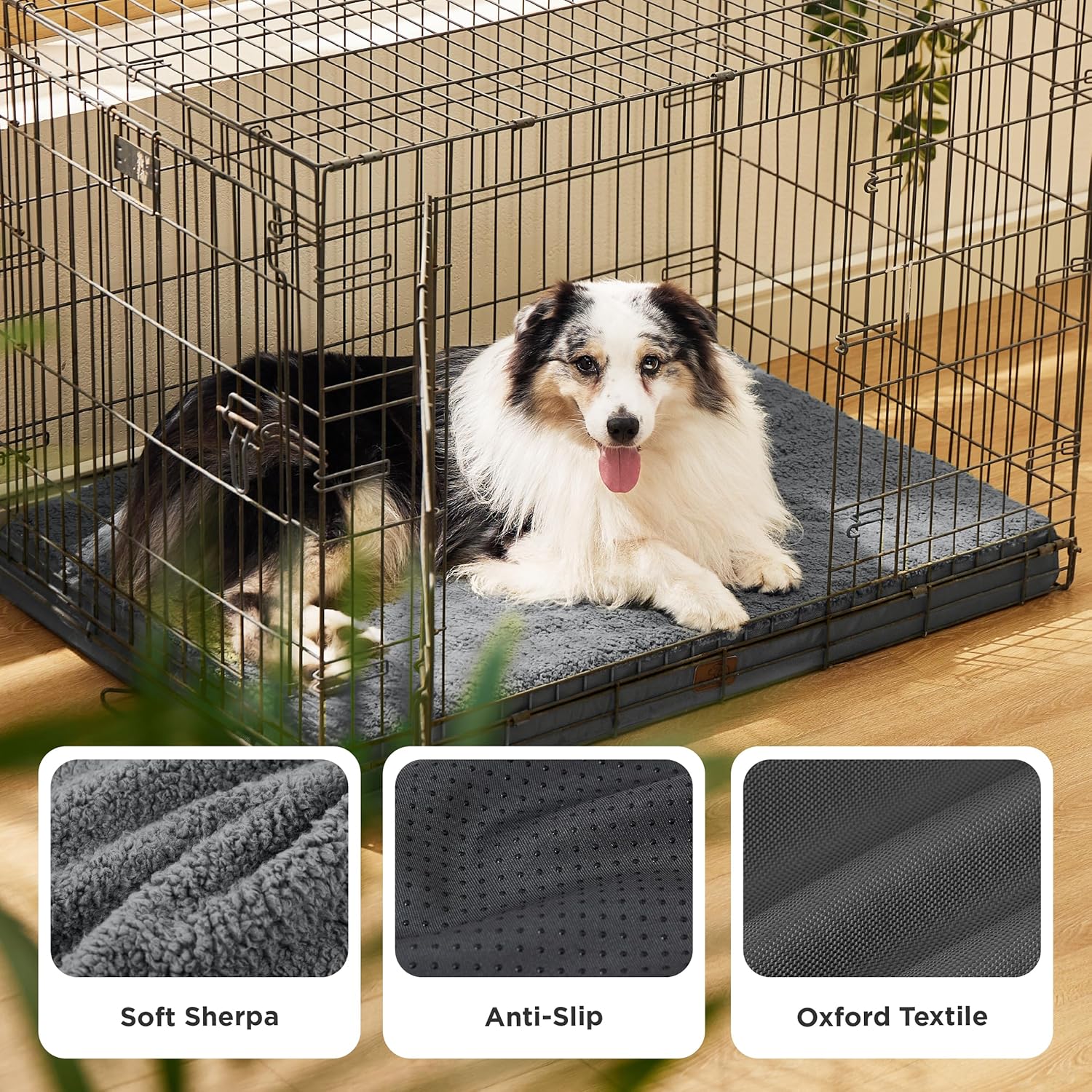 Bedsure XL Dog Bed for Crate - Large Orthopedic Flat Pet Beds with Removable Washable Cover, Egg Crate Foam Crate Mat, Suitable for Pet Up to 90 lbs - Pet Explorer