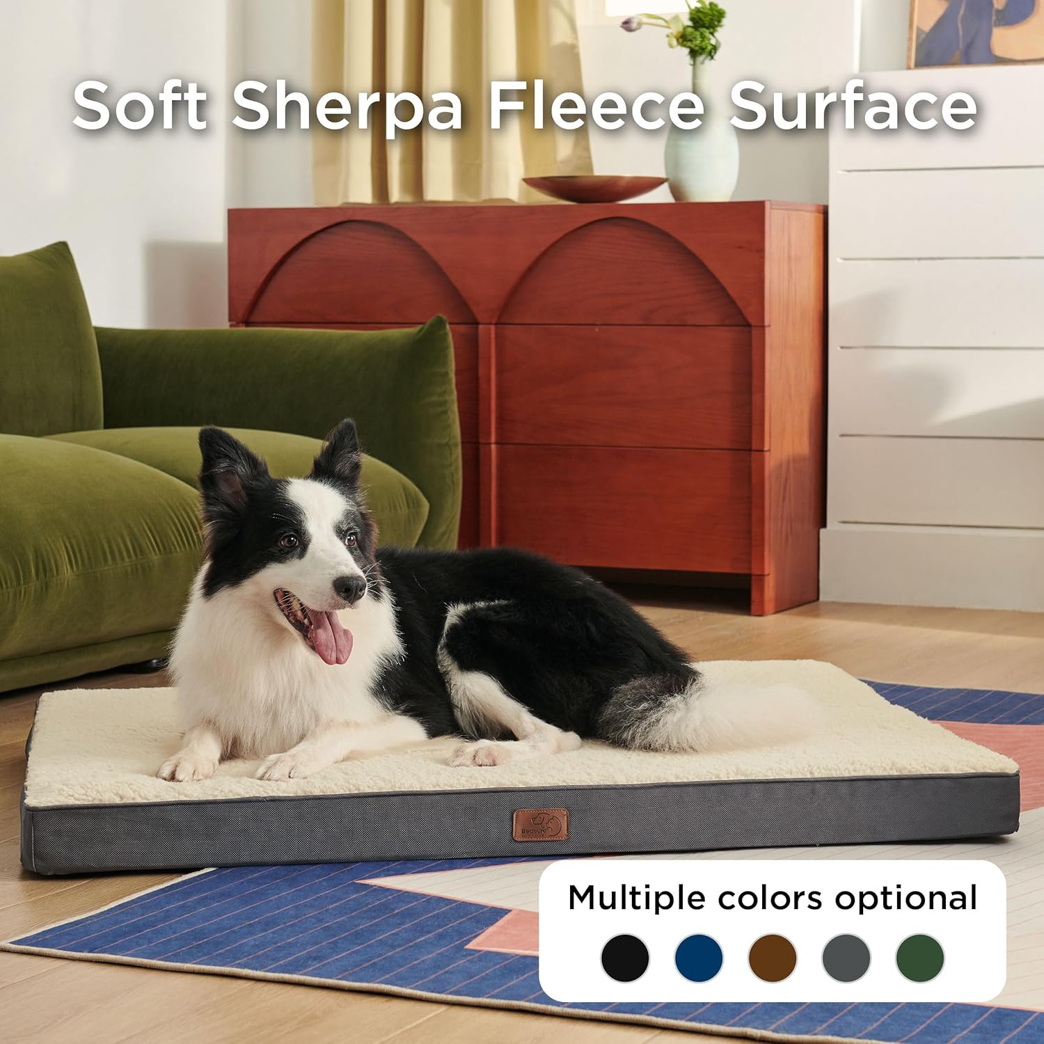 Bedsure XL Dog Bed for Crate - Large Orthopedic Waterproof Pet Beds with Removable Washable Cover, Egg Crate Foam Crate Mat, Suitable for Pet Up to 90 lbs - Pet Explorer