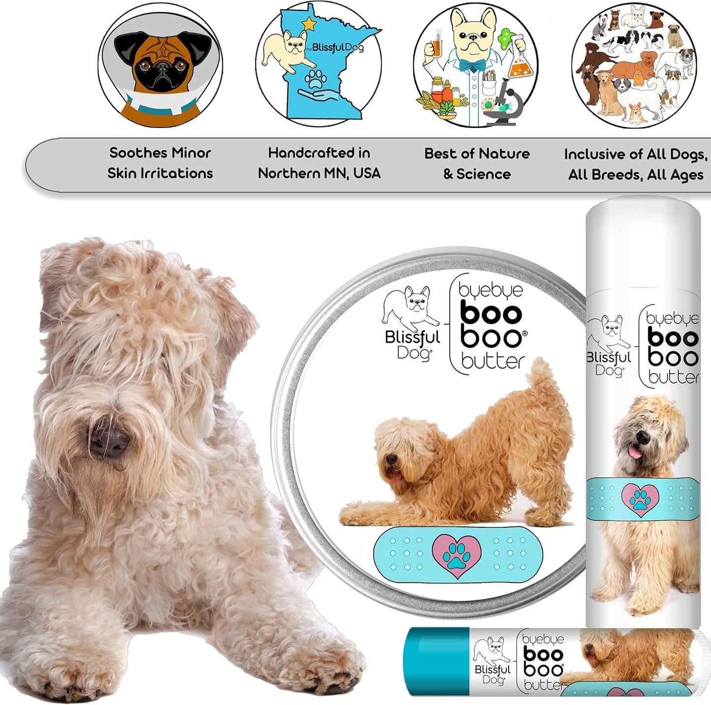 The Blissful Dog Soft Coated Wheaten Terrier Boo Boo Butter, 0.50 Ounce - Pet Explorer