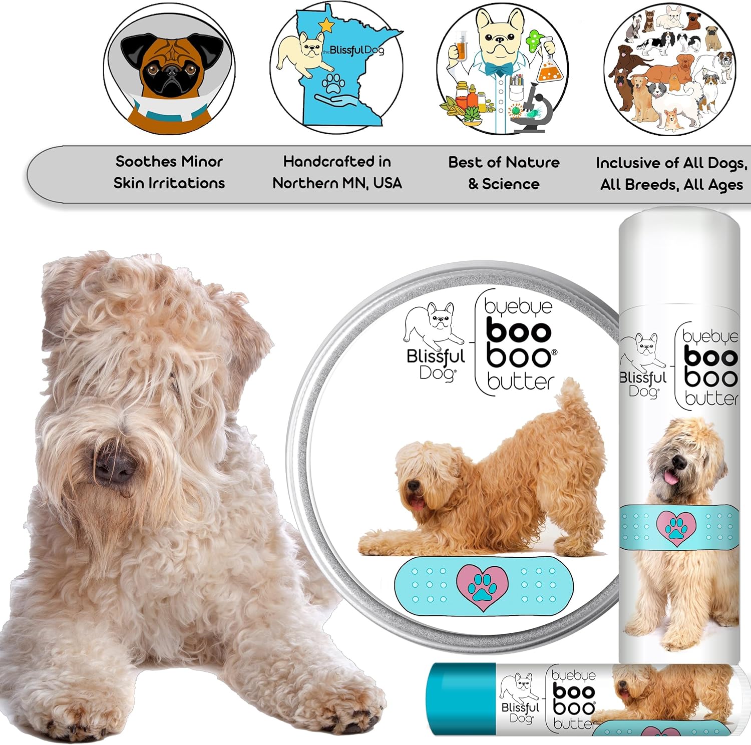 The Blissful Dog Soft Coated Wheaten Terrier Boo Boo Butter, 1 Ounce - Pet Explorer