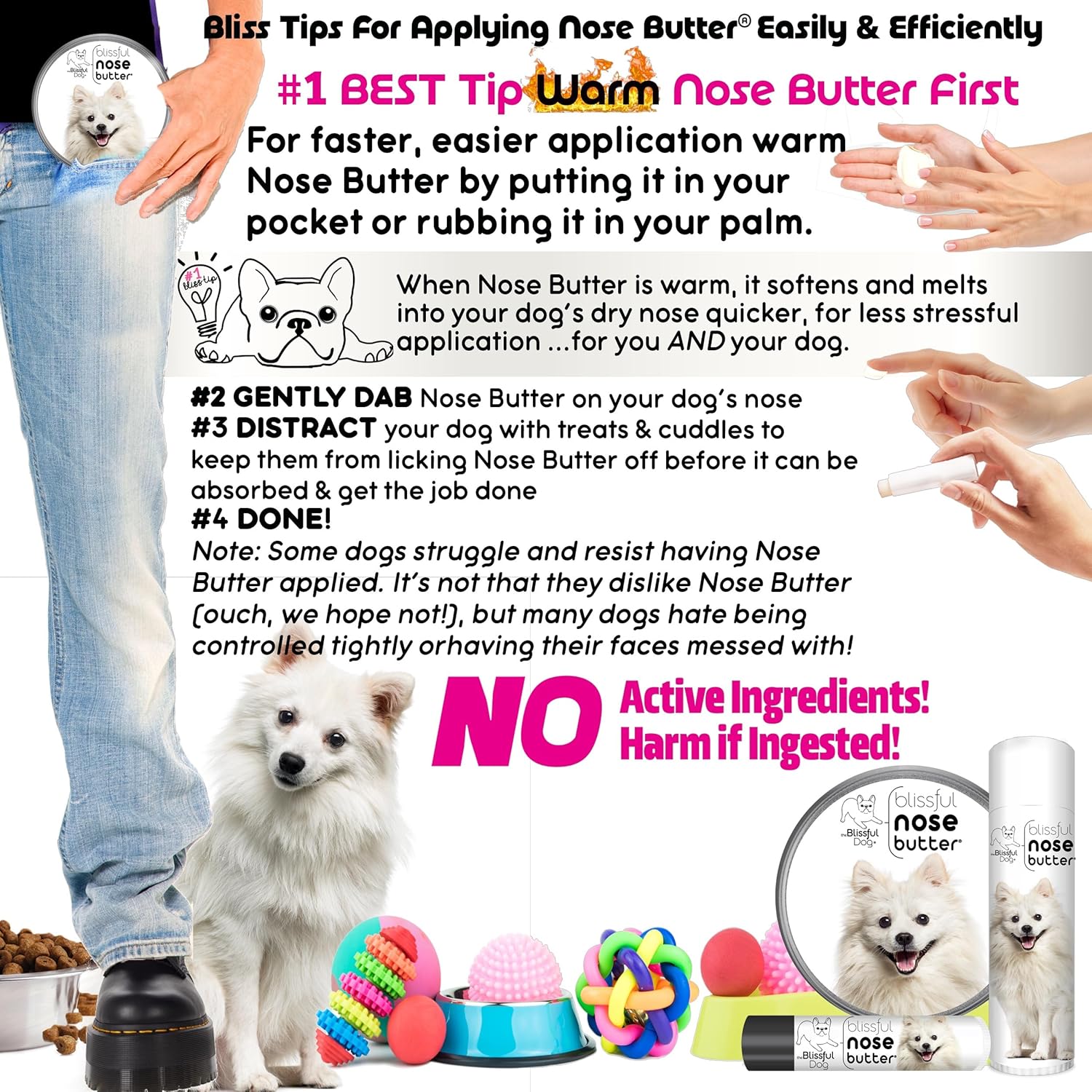 The Blissful Dog American Eskimo Nose Butter for Dry, Cracked Skin, Lick-Safe Dog Nose Balm with Moisturizing Shea Butter, Almond, Olive, and Essential Oils, Pet Supplies, Uncented, 0.50 oz. - Pet Explorer