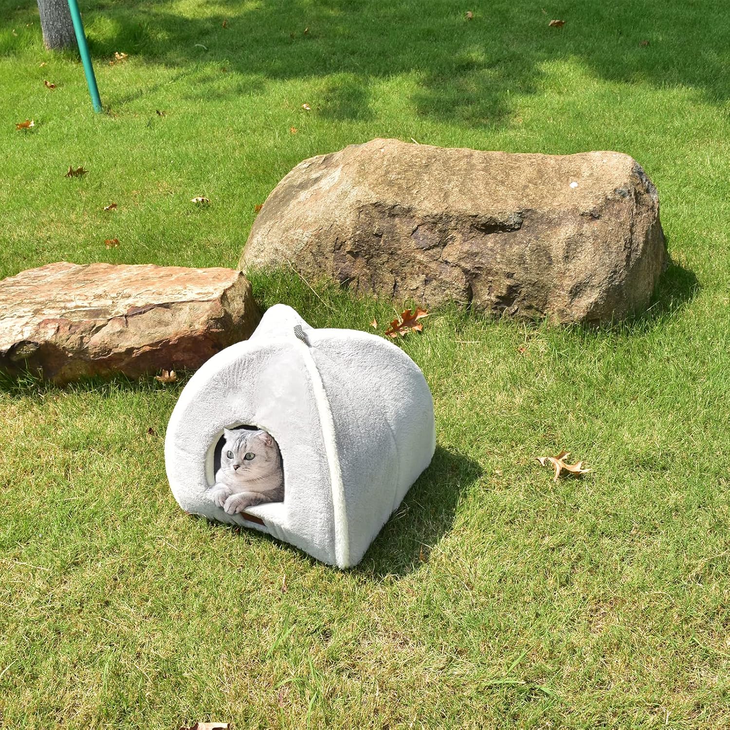 Cat Bed for Indoor Cats - Cat Cave Bed Cat House Cat Tent with Removable Washable Cushioned Pillow, Soft and Self Warming Kitten beds,Cat Beds & Furniture,for Small and Medium Pet Bed. - Pet Explorer