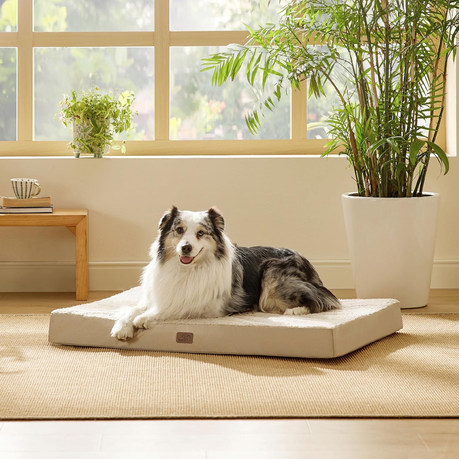Bedsure XL Dog Bed for Crate - Large Orthopedic Flat Pet Beds with Removable Washable Cover, Egg Crate Foam Crate Mat, Suitable for Pet Up to 90 lbs - Pet Explorer