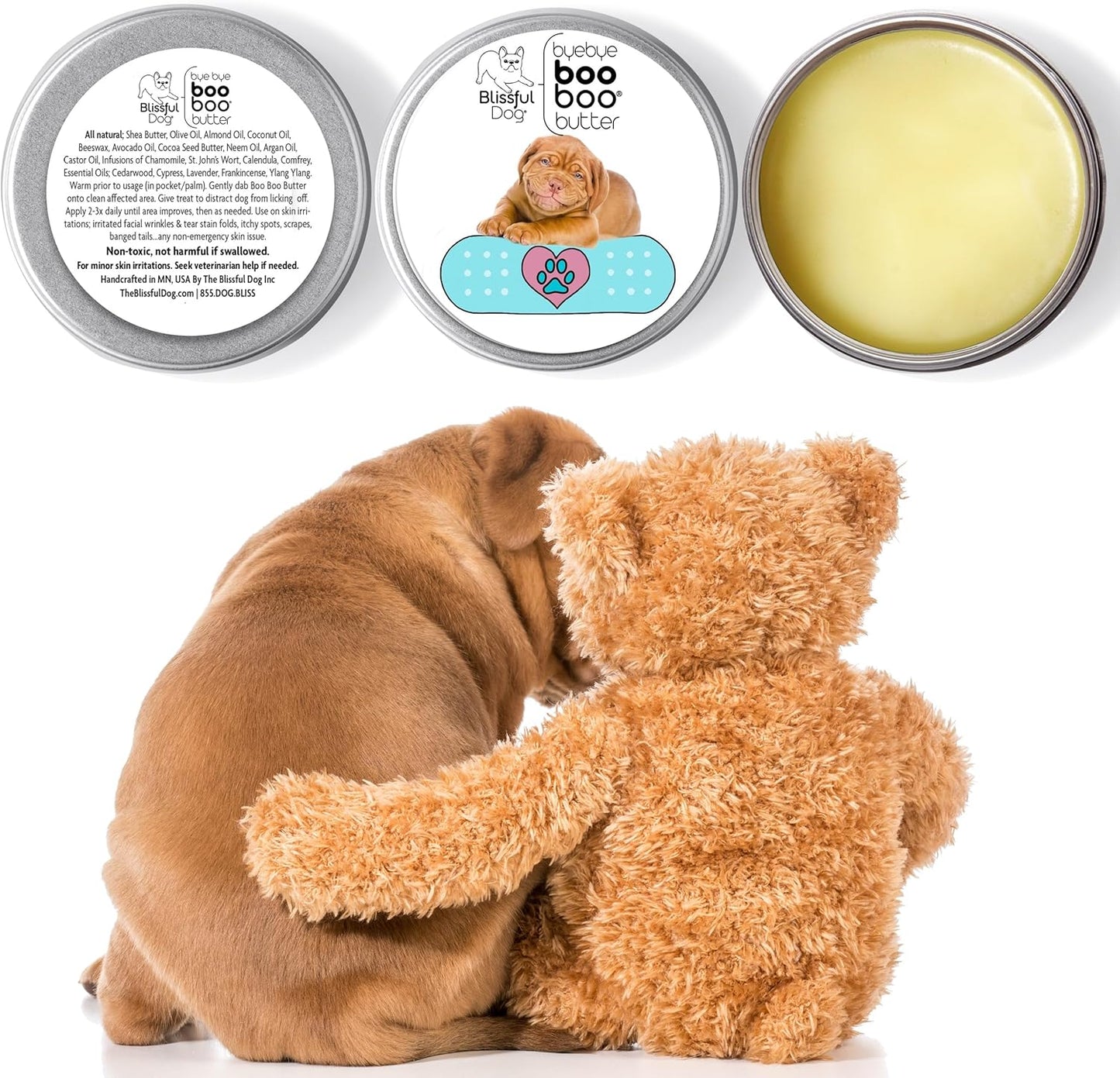 The Blissful Dog Dogue De Bordeaux Boo Boo Butter, 16 oz. - Pet Explorer