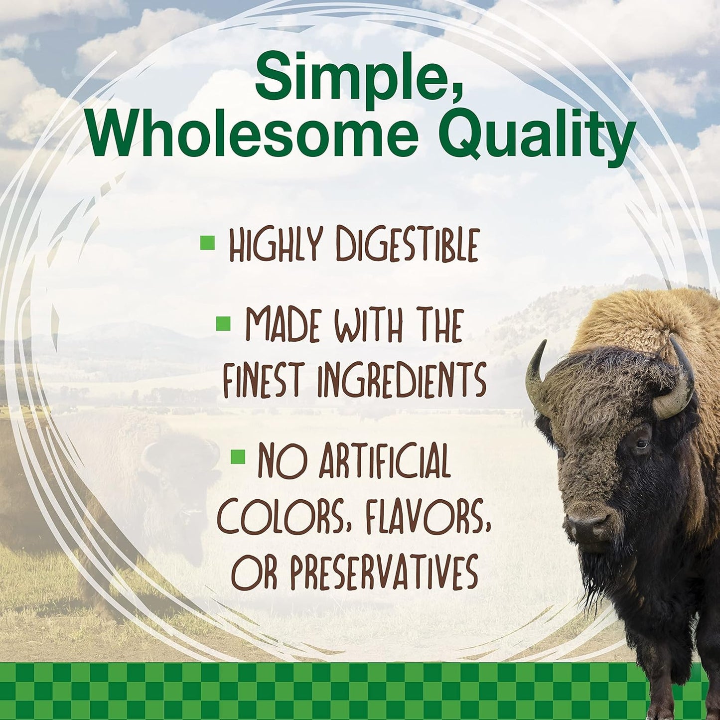 Nylabone Healthy Edibles WILD Natural Dog Chew Treats, Bison Flavor, Small Dogs Up to 20 lbs - Long Lasting Healthy Chew Bones Made in USA (8 Count)