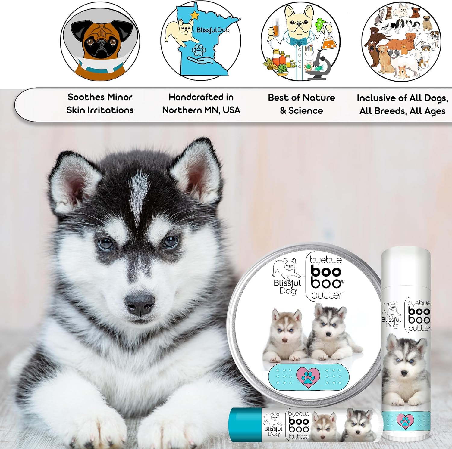 The Blissful Dog 4 oz TIN Husky Booboo Butter - Pet Explorer