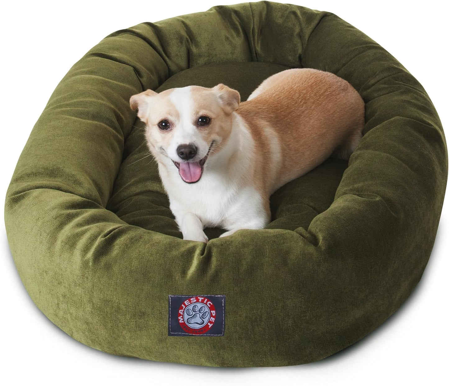 Majestic Pet Villa 32 Inch Shredded Memory Foam Dog Bed for Medium Sized Dogs 32x23x7 Inch–Orthopedic Dog Bed - Durable Pet Bed - Washable Medium Pet Bed with Head Support-Fern - Pet Explorer