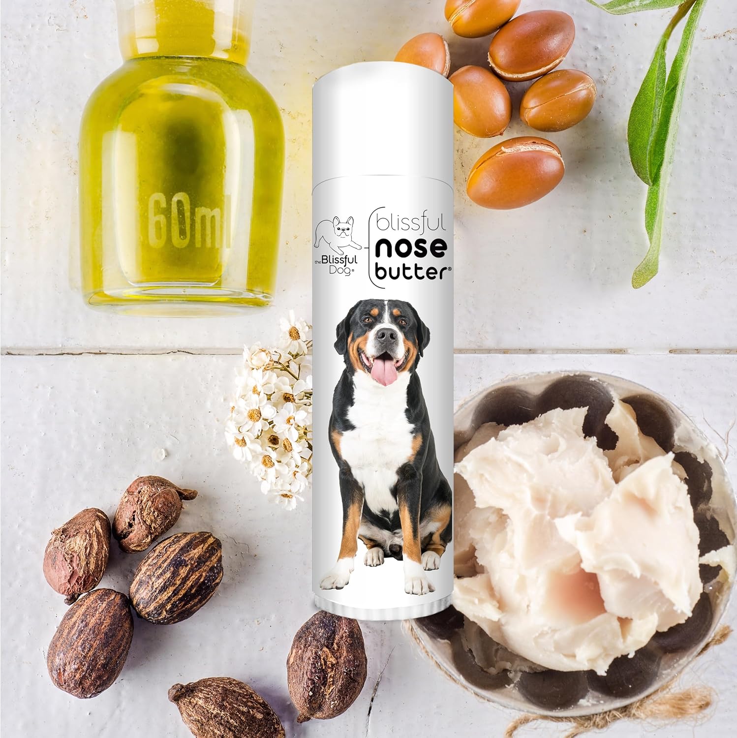 The Blissful Dog Greater Swiss Mountain Dog Unscented Nose Butter - Dog Nose Butter, 0.50 Ounce - Pet Explorer