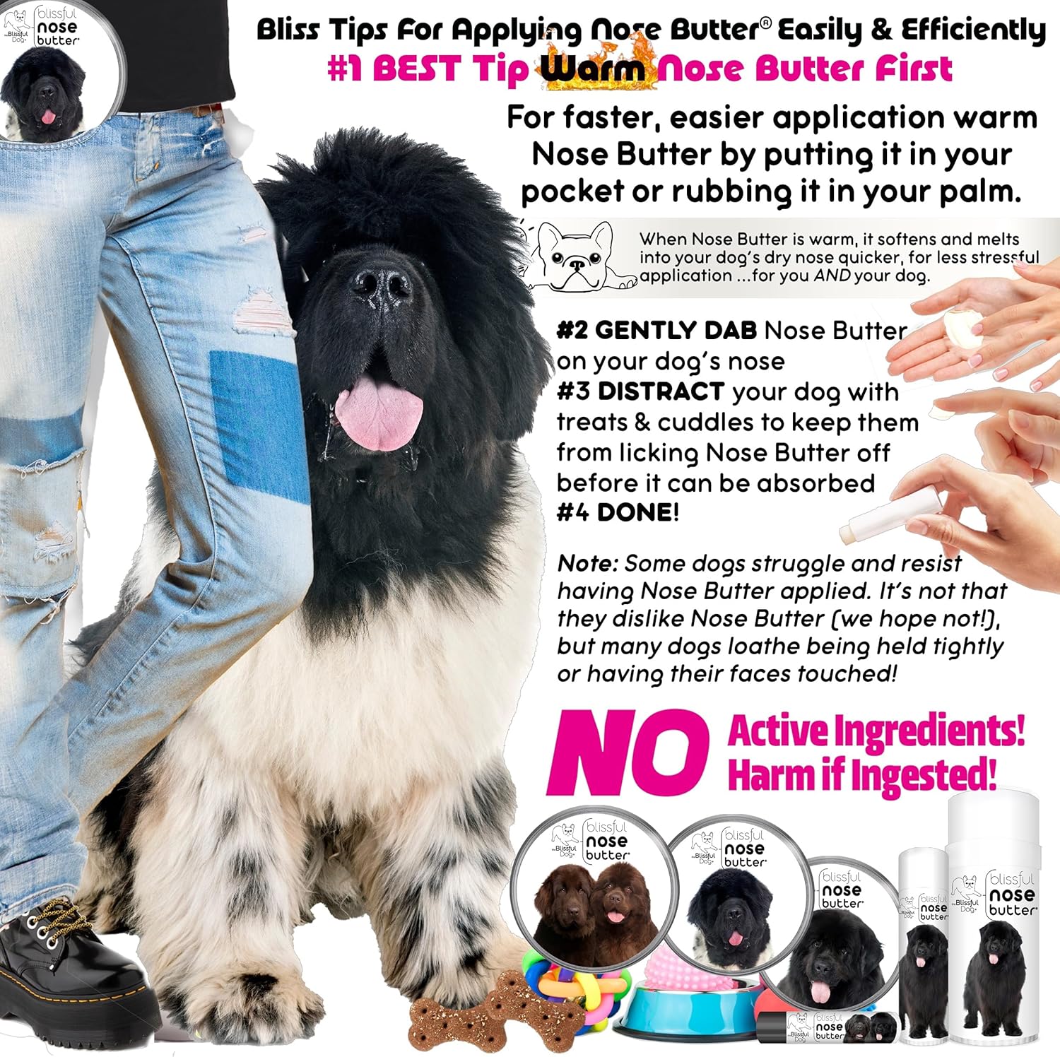The Blissful Dog Newfoundland Unscented Nose Butter - Dog Nose Butter, 8 Ounce - Pet Explorer