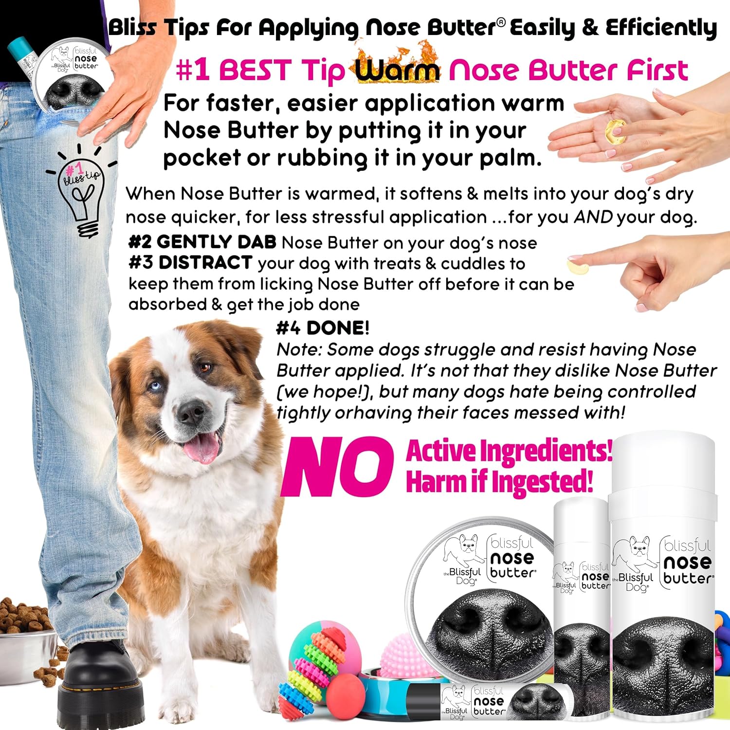 3 Cute Puppies Unscented Nose Butter - Dog Nose Butter, 1 Ounce - Pet Explorer