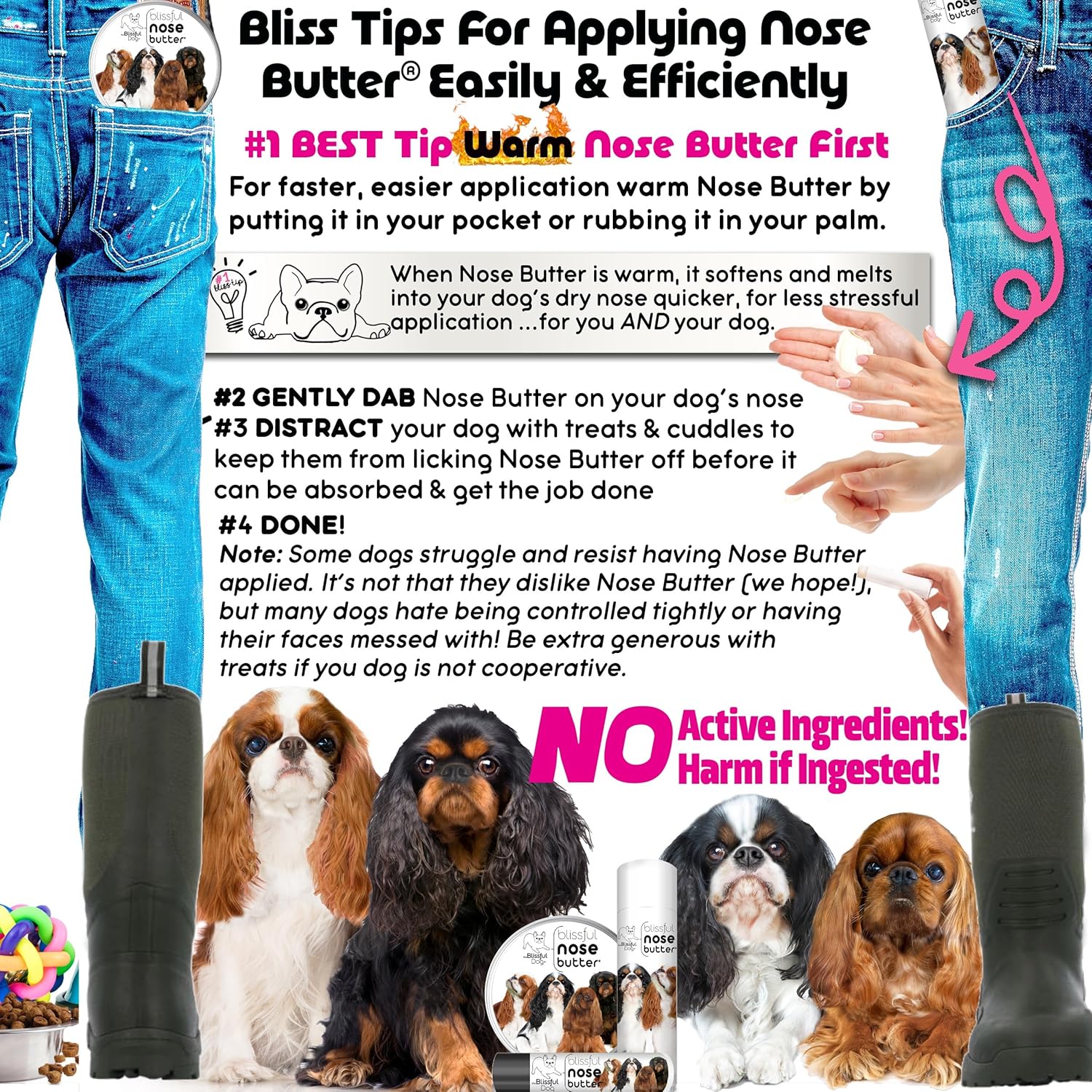 The Blissful Dog English Toy Spaniel Unscented Nose Butter - Pet Explorer