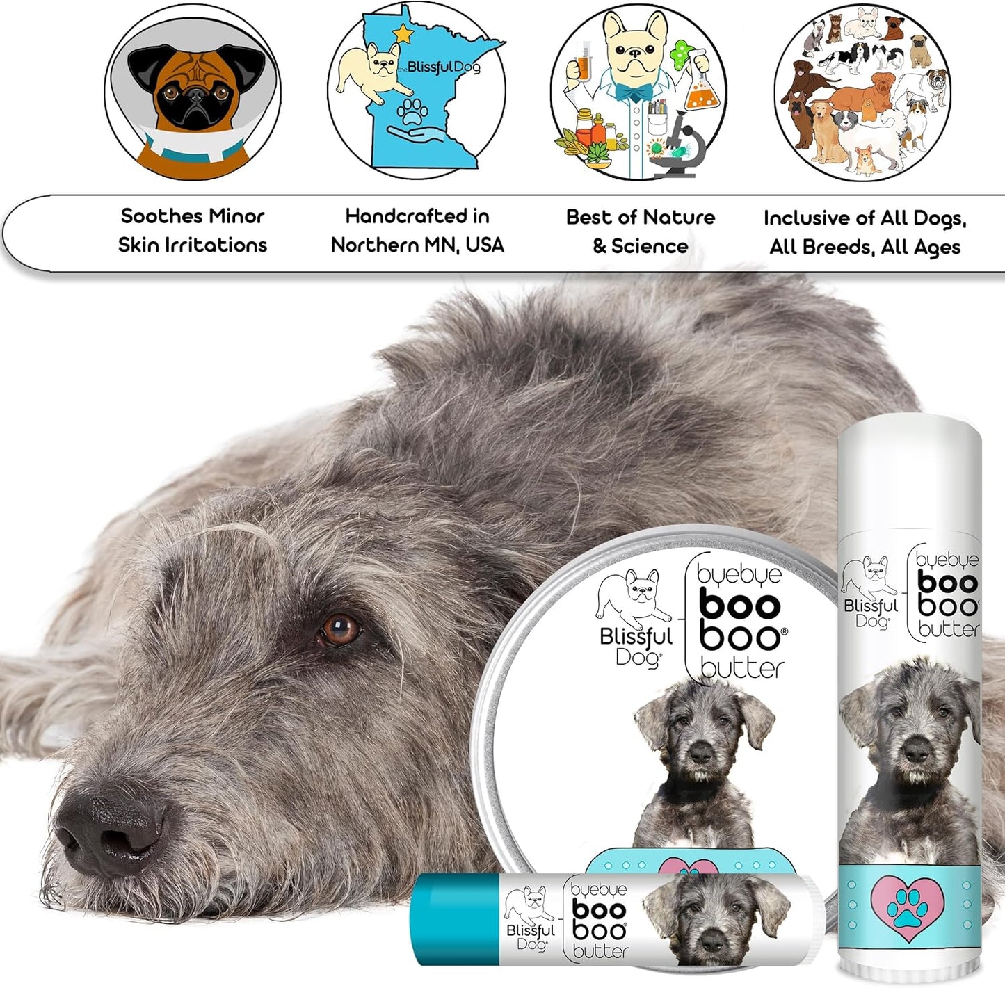 The Blissful Dog Irish Wolfhound Boo Boo Butter, 4 Ounce - Pet Explorer