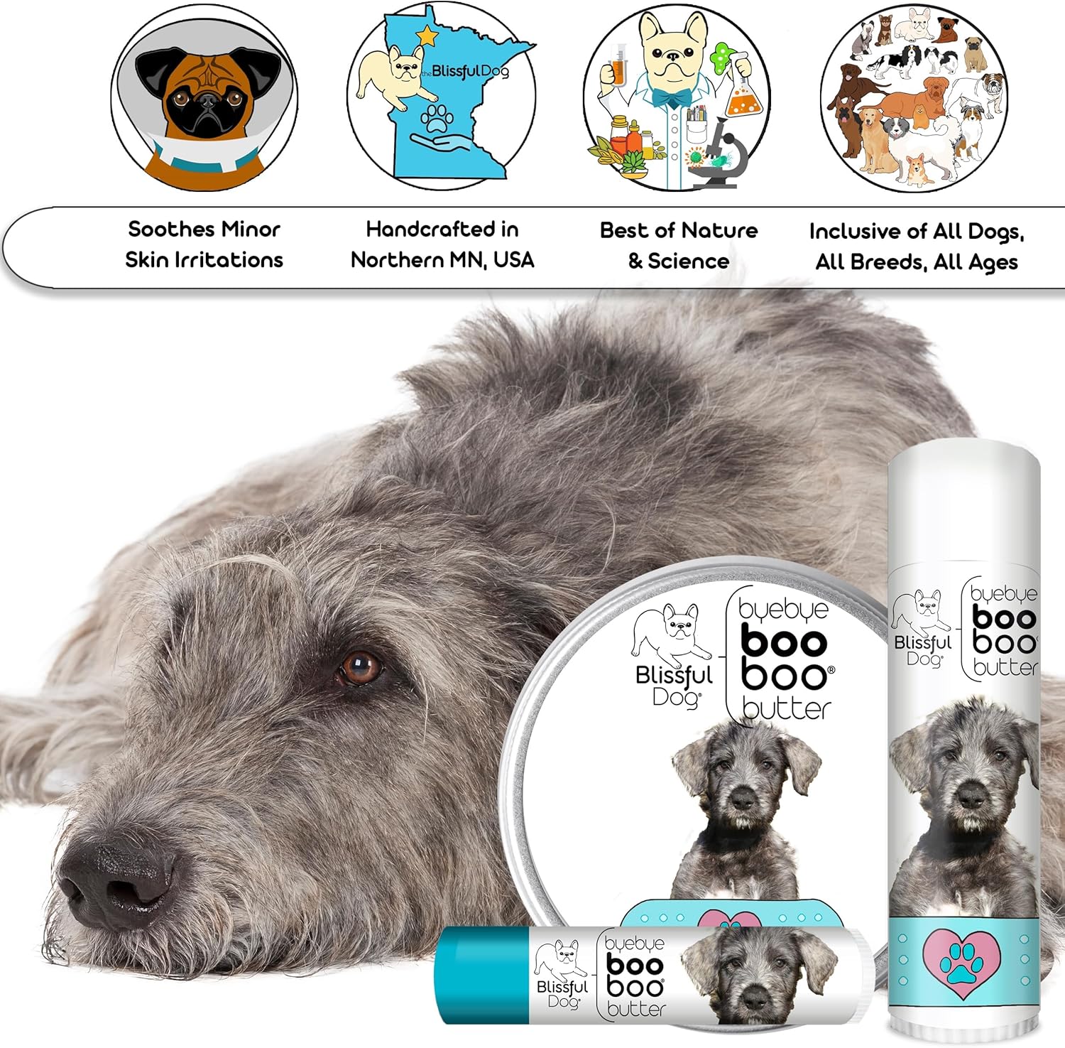The Blissful Dog Irish Wolfhound Boo Boo Butter, 0.50 Ounce - Pet Explorer