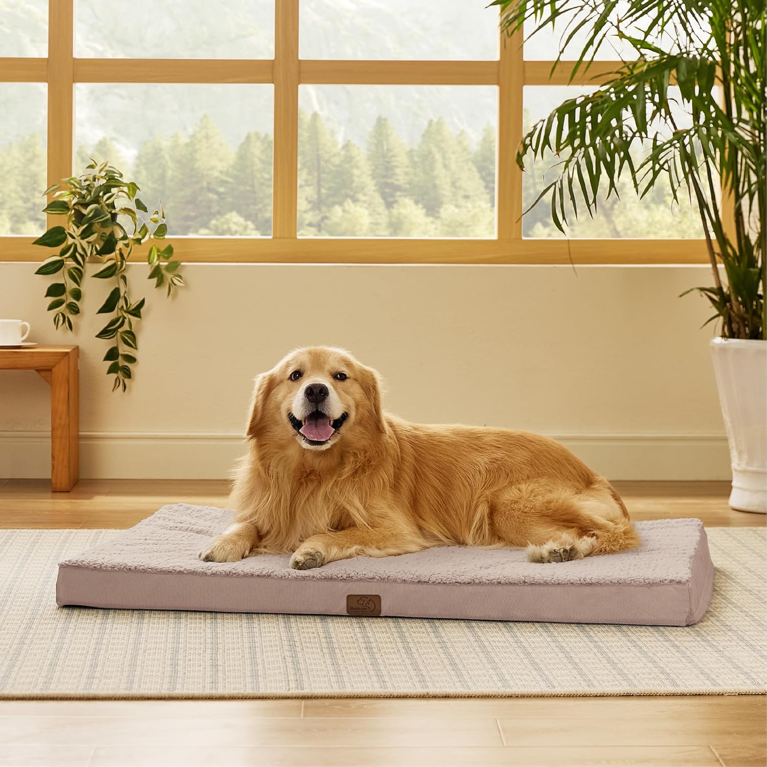 Bedsure Dog Beds Large Sized Dog - Extra-Large Orthopedic Waterproof Puppy Bed with Removable Washable Cover, Egg Crate Foam Pet Mat, Suitable for Pet Up to 100 lbs - Pet Explorer