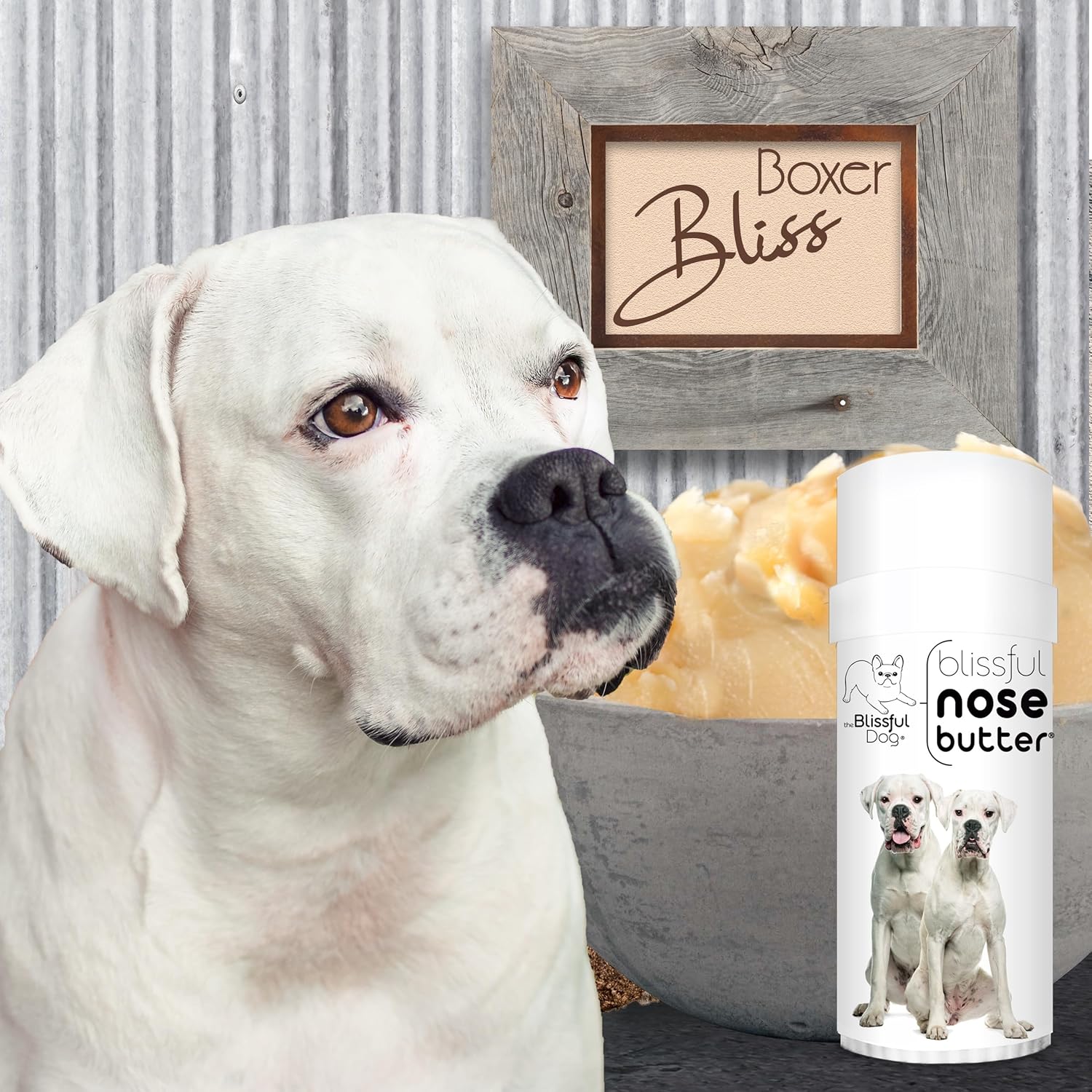 The Blissful Dog White Boxer Unscented Nose Butter, 2 oz Tube - Pet Explorer
