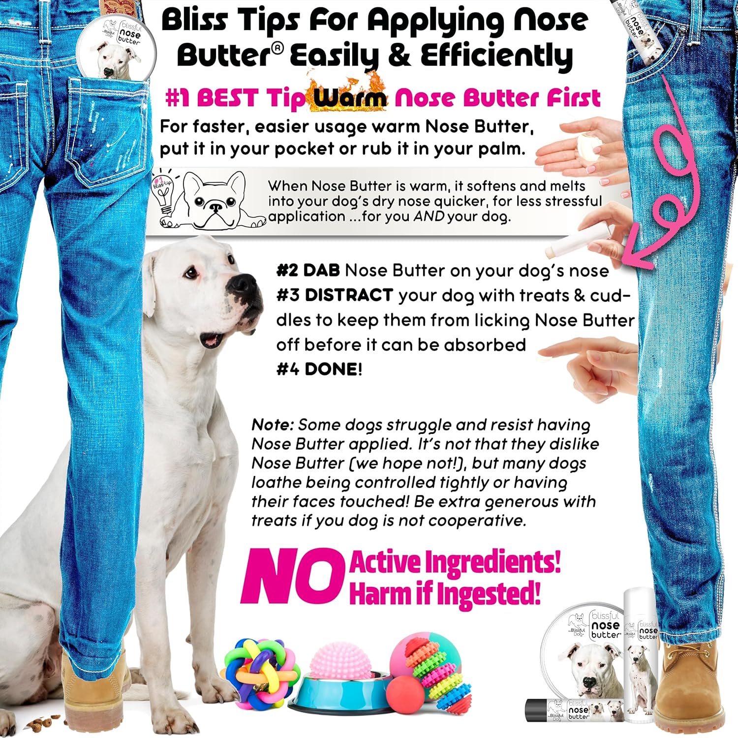 The Blissful Dog Dogo Argentino Unscented Nose Butter - Dog Nose Butter, 16 Ounce - Pet Explorer