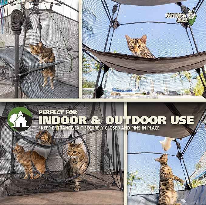 Outback Jack Catio Outdoor Cat Enclosure, (Kitty Katio) for Indoor Cat or Multiple Cats - Portable Tent, Play Tent for Cats, Catio, Outside Enclosure