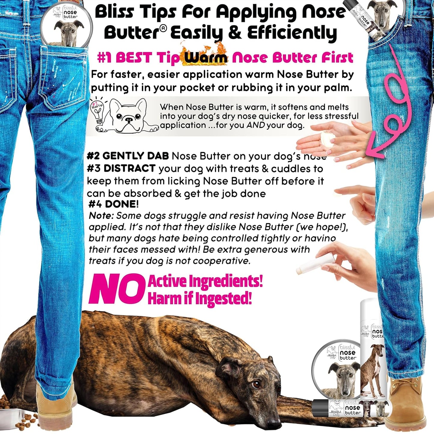 The Blissful Dog Greyhound Unscented Nose Butter - Dog Nose Butter, 1 Ounce - Pet Explorer