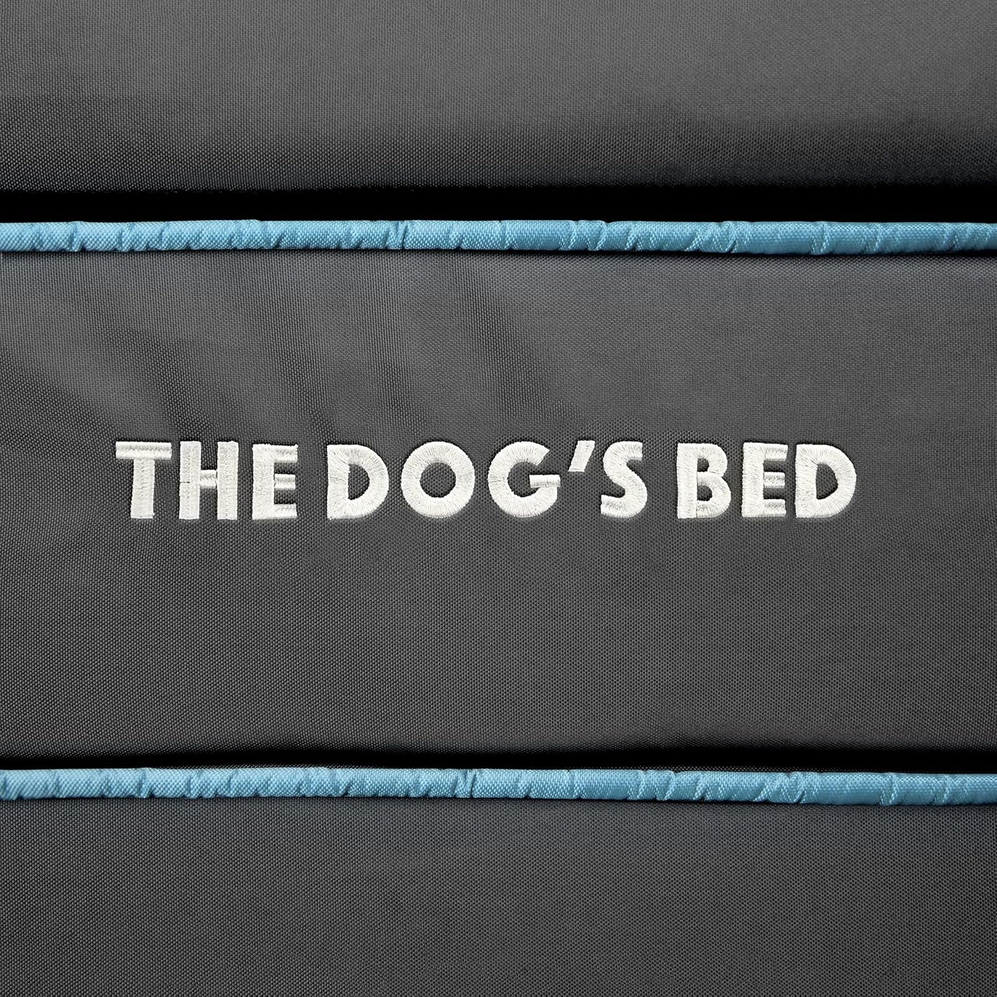 The Dog’s Bed Orthopedic Headrest Dog Bed Large Grey with Blue Trim, Memory Foam, Pain Relief for Arthritis, Hip & Elbow Dysplasia, Post Surgery, Veterinary Approved, Waterproof Washable Cover - Pet Explorer