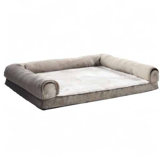 Dog Bed with Premium Foam (Sofa-Style Bed / Large / Taupe)