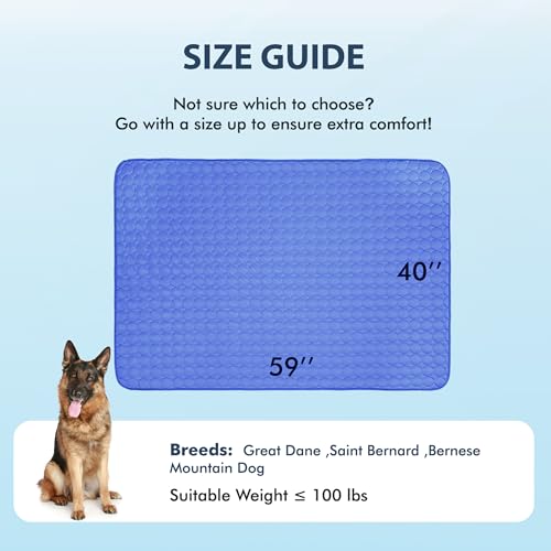 Summer Cooling Mat & Sleeping Pad (59" x 40" / Navy Blue)