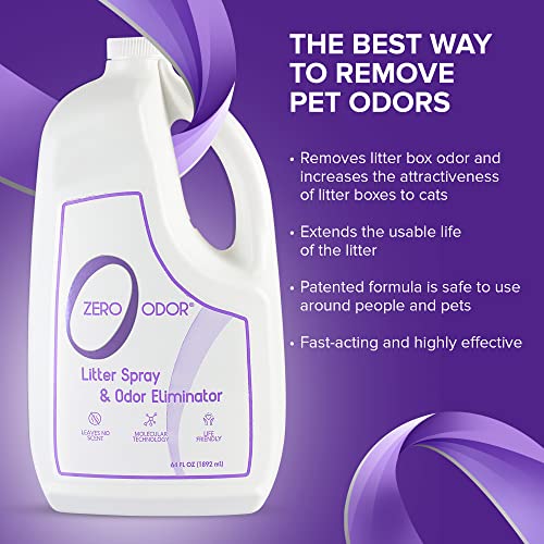 Litter Box Odor Eliminator Refill (64 Fl Oz (Pack of 1))