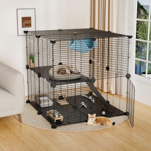 Medium Cat Cage Indoor (S - 27.6" × 27.6" × 27.6")
