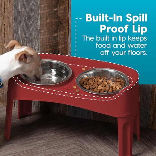 Elevated Dog Bowls (Red)