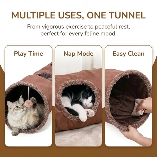 51"x 12" Collasiple Cat Play Tunnel