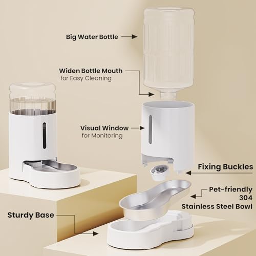 Gravity Dog Water Bowl Dispenser (White / 7L)