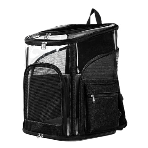 Cat Carriers Dog Carrier Pet for Small Medium Cats Dogs Puppies up to 25 Lbs (15.0"L x 12.2"W x 18.5"H / Black)