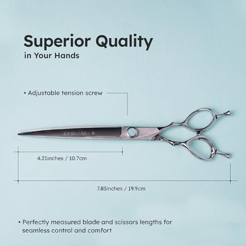 8" Curved Dog Grooming Scissors for Medium & Large Dogs (8" Curved)