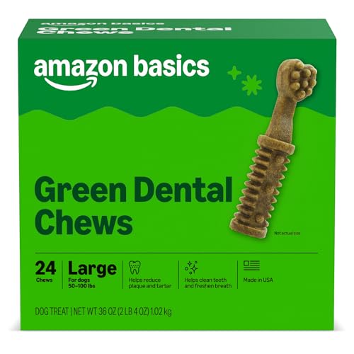 Dental Dog Treats to Help Clean Teeth & Freshen Breath for Large Dogs (Large Dogs (50 – 100 lb) / 24 Count (Pack of 1))