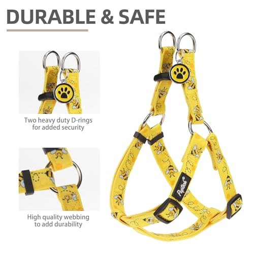 No Pull Dog Harness Large Sized Step (Yellow Bee / Large)
