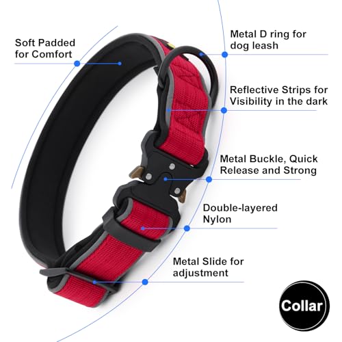 Tactical Dog Collar (S / Red)