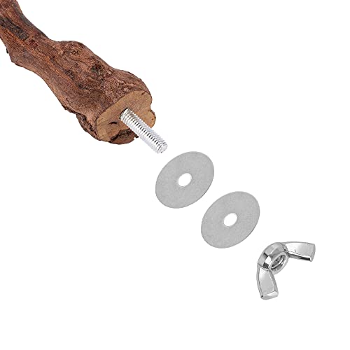2pc Bird Perch Stand Grapevine Wood Stick Perch Swing Bird Cage Toy (2 Packs Sticks)