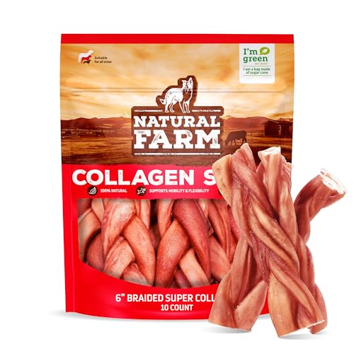 Odor Free Super Braided Collagen Dog Chews (6" Braided - 10 Count)