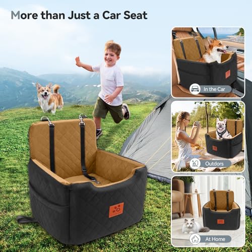 Dog Car Seat for Small (Black/Coffee)