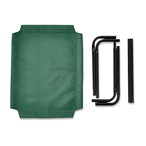 Cooling Breathable Elevated Dog Bed with Metal Frame for Small Dogs (Green / Small)