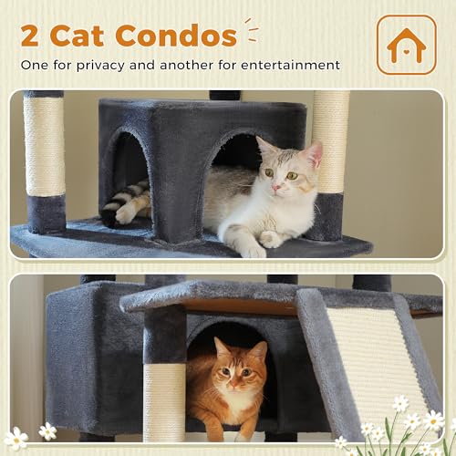 81 Inch Tall Cat Tree for Big Cats & Multi (81" / Dark Gray)