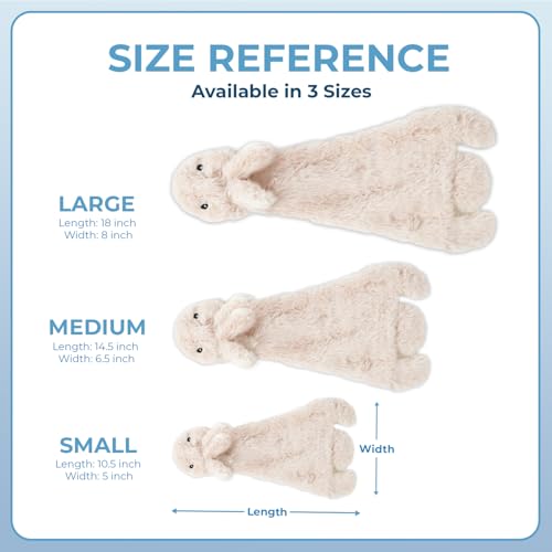 2-in-1 Stuffless Squeaky Dog Toy - 4 Figures, Medium (Wild Duck, Hare, Squirrel & Alligator / Medium)